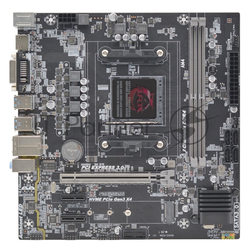 Материнская плата B450D4-MA-V4 AFOX motherboard AMD B450, AMD Socket AM4, 1000Mbps, Micro-ATX