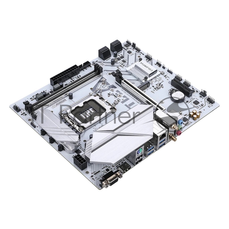 Материнская плата Colorful BATTLE-AX B760M-G WHITE WIFI D5 V20 B760, LGA1700, 2*DDR5, 1*PCIEx16, 1*PCIEx4, 2*M.2, 6*USB3.2Gen1, 4*USB2.0, 4*SATA3.0, 2.5G, VGA, HDMI, M-ATX, RTL