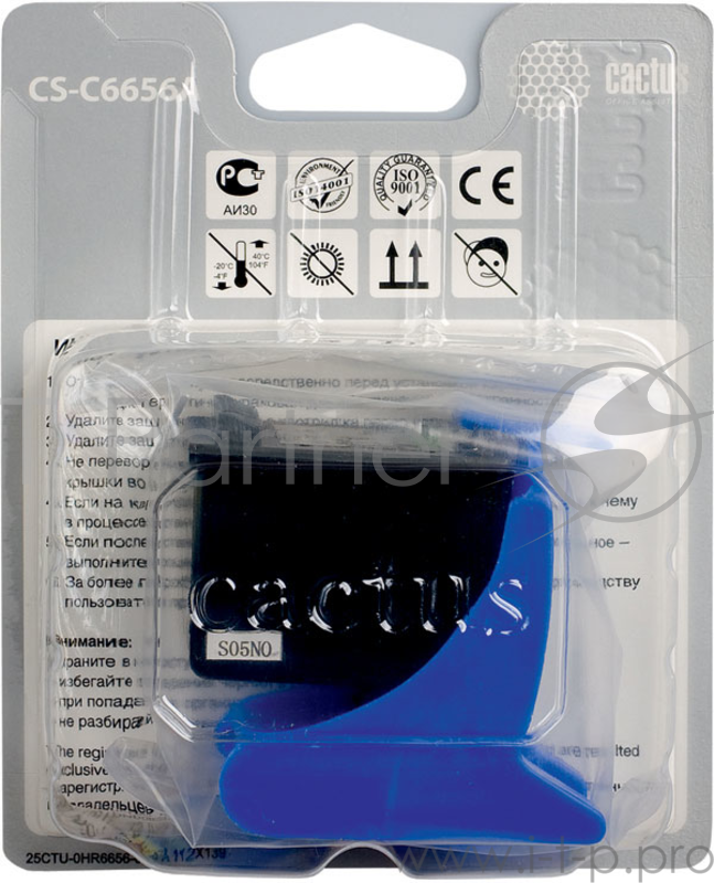 Картридж струйный Cactus CS-C6656A черный для №56 HP DeskJet 450/5145/5150/5151/5550/5552 (20ml)