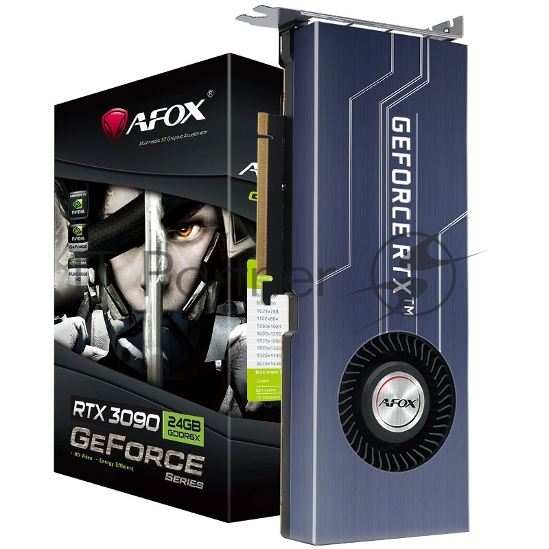 Видеокарта Afox RTX3090 24GB GDDR6X 384bit 3xDP HDMI BLOWER RTL