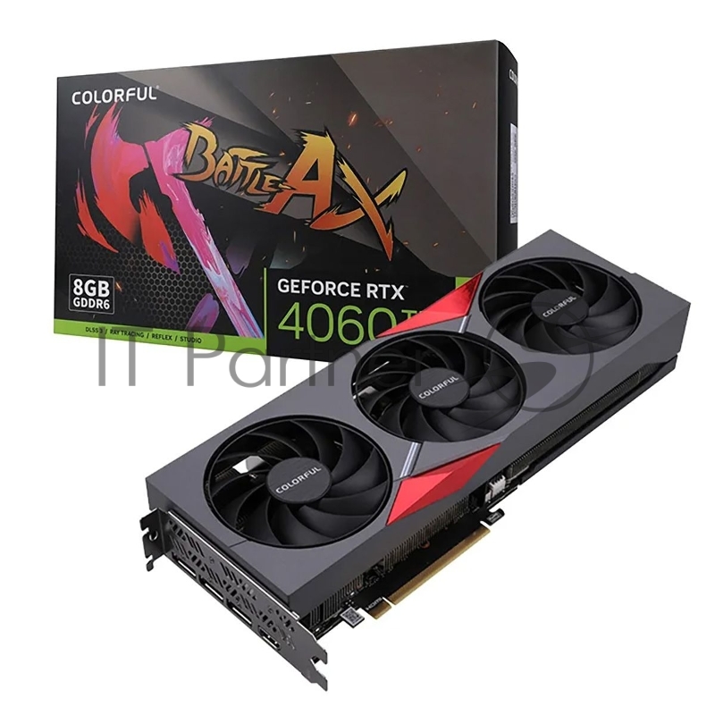 Видеокарта Colorful RTX4060Ti NB EX 8GB-V GDDR6 128bit 3xDP HDMI 3FAN RTL