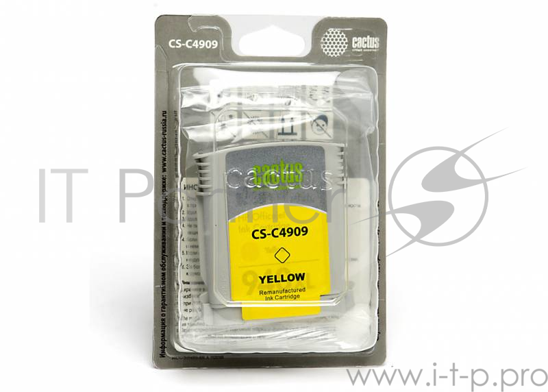 Картридж струйный Cactus CS-C4909 №940 желтый для HP DJ Pro 8000/8500 (30мл)