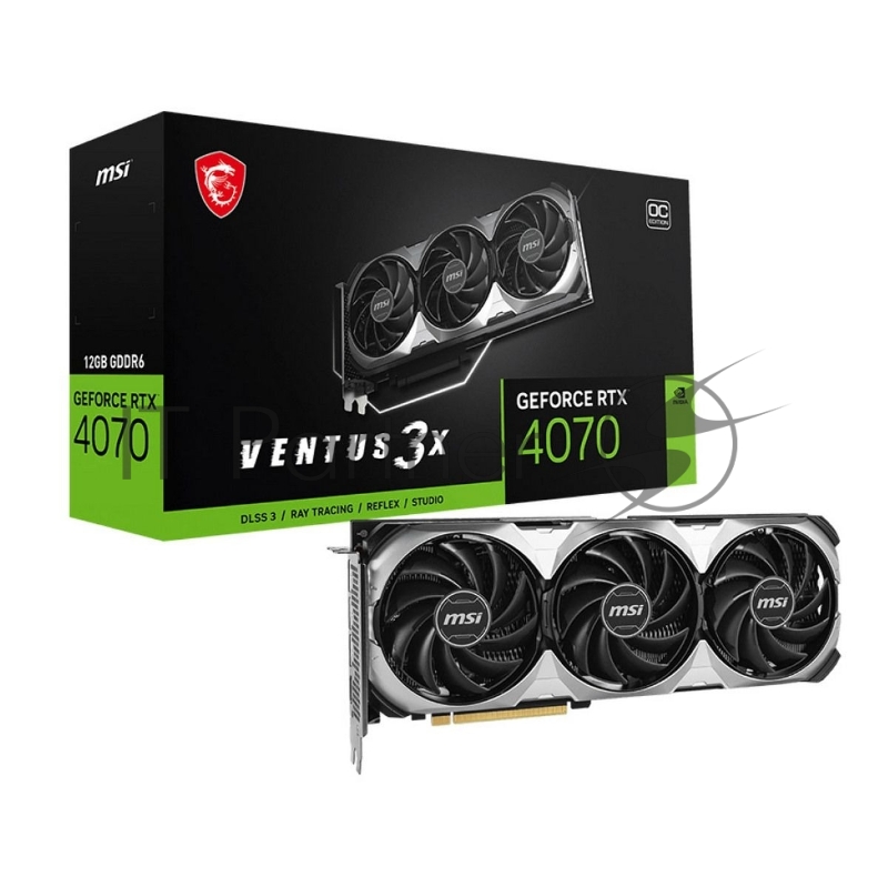 Видеокарта MSI RTX4070 VENTUS 3X E1 OC 12GB GDDR6 192bit 3xDP HDMI 3FAN RTL