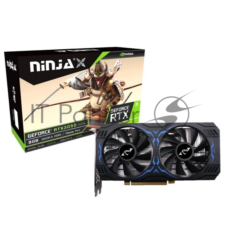 Видеокарта Ninja (Sinotex) RTX3050 8GB GDDR6 128BIT DVI/HDMI/DP 2FAN RTL