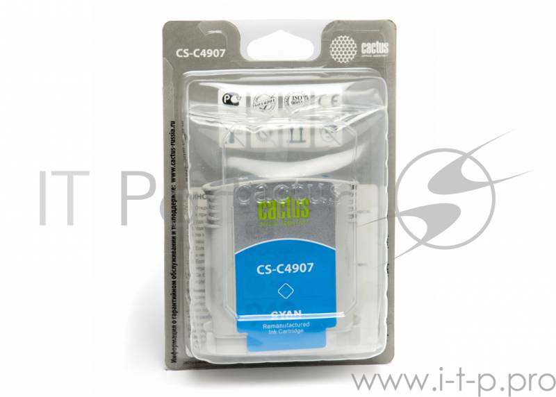 Картридж струйный Cactus CS-C4907 №940 голубой для HP DJ Pro 8000/8500 (2100стр.)