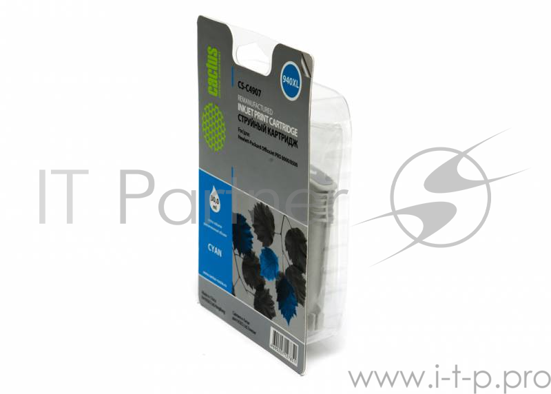 Картридж струйный Cactus CS-C4907 №940 голубой для HP DJ Pro 8000/8500 (2100стр.)