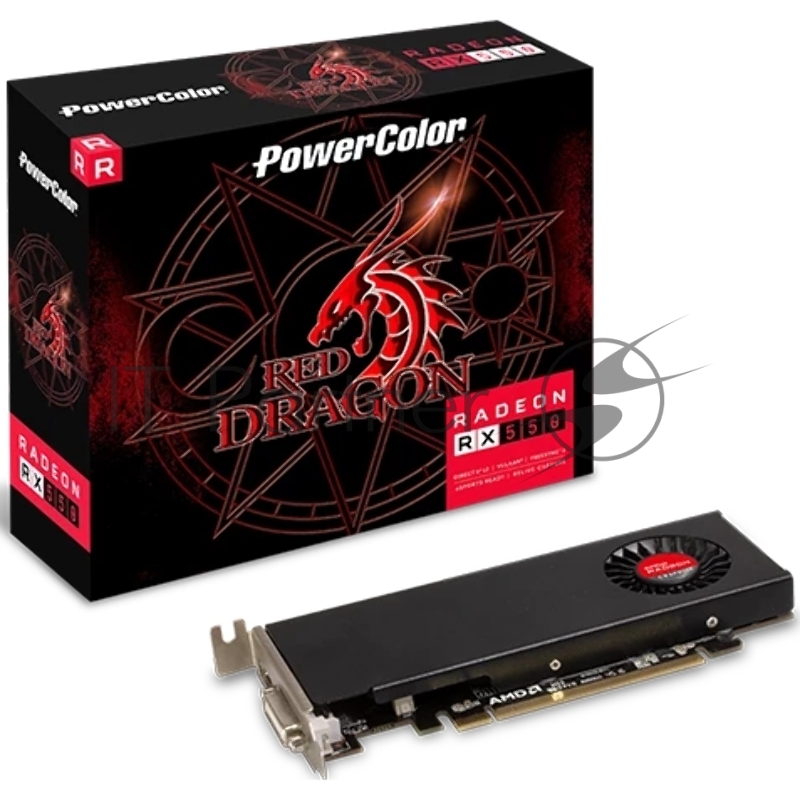 Видеокарта PowerColor RX550 Red Dragon 2GB GDDR5 64bit DVI-D HDMI 1FAN RTL