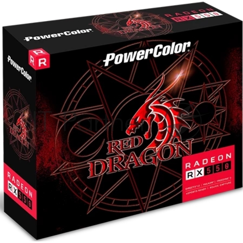 Видеокарта PowerColor RX550 Red Dragon 2GB GDDR5 64bit DVI-D HDMI 1FAN RTL