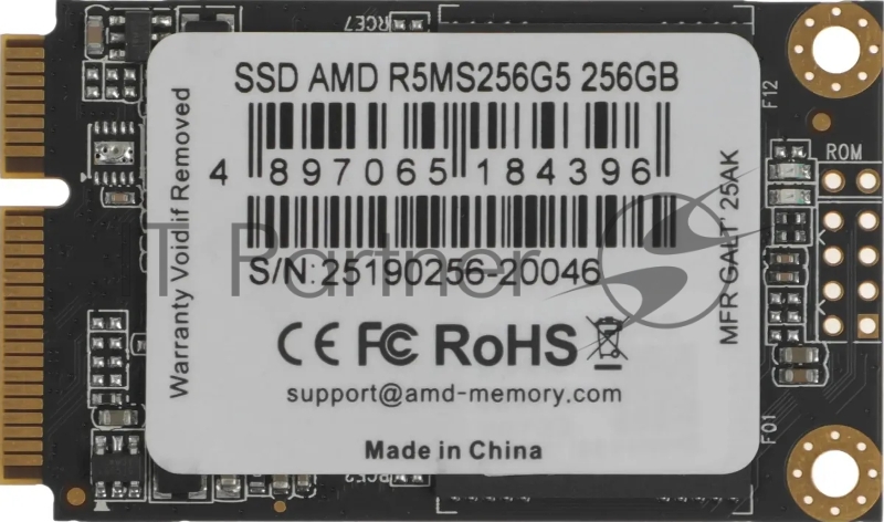 Твердотельный накопитель SSD AMD Radeon 256GB Client SSD mSATA 3D NAND Retail R5MS256G5
