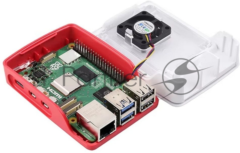 RA795 Пластиковый корпус для Raspberry Pi 5 c активным вентилятором