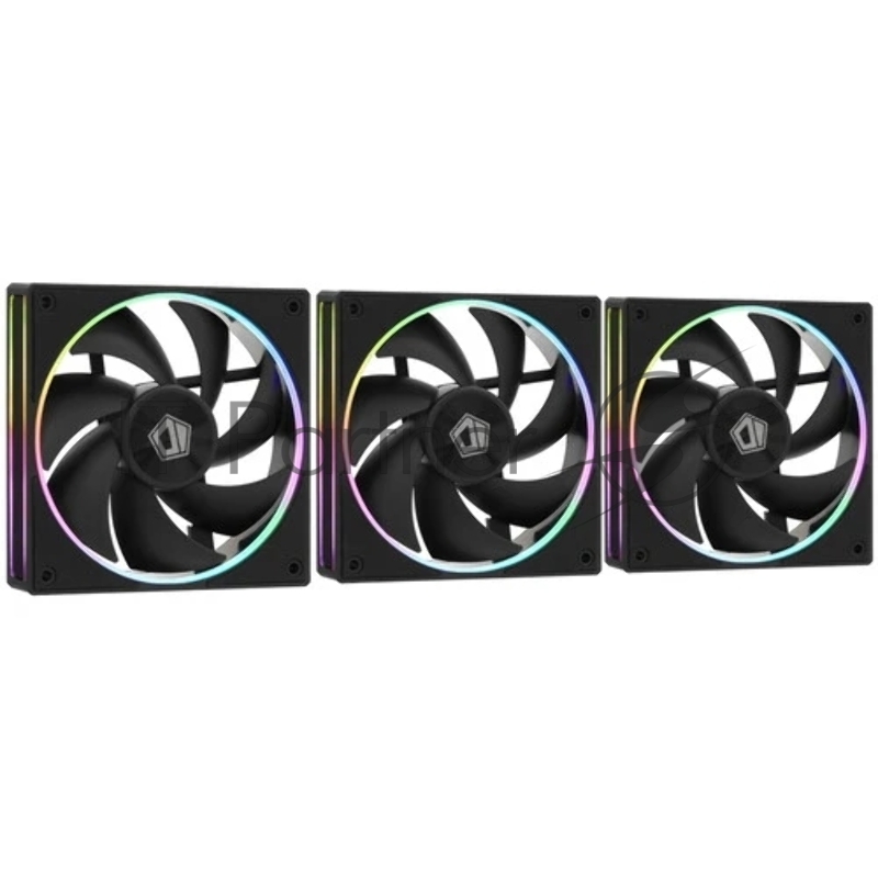 Вентилятор для корпуса ID-COOLING AF-127-ARGB-K TRIO (3 pcs, 120mm, 2000rpm, 78.0 CFM, 29.9 дБ, PWM 4-pin, ARGB, black) (AF-127-ARGB-K TRIO)