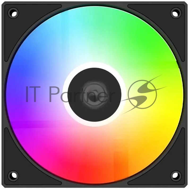 Вентилятор для корпуса ID-COOLING AS-120-ARGB-K (120mm, 2000rpm, 58.0 CFM, 27.2 дБ, PWM 4-pin, ARGB, black) (AS-120-ARGB-K)