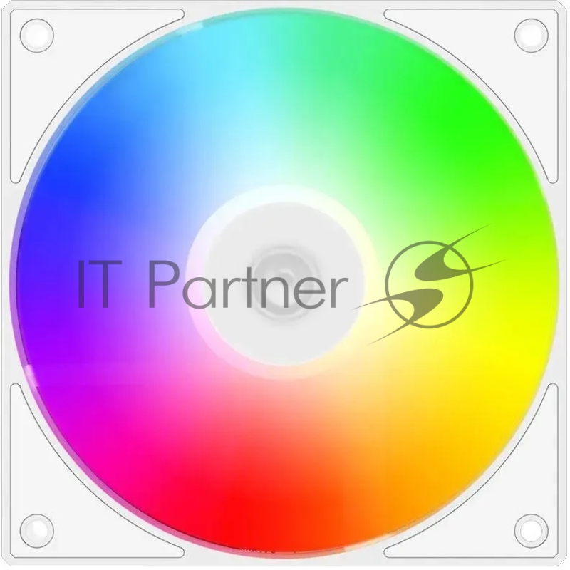 Вентилятор для корпуса ID-COOLING AS-120-ARGB-W (120mm, 2000rpm, 58.0 CFM, 27.2 дБ, PWM 4-pin, ARGB, white) (AS-120-ARGB-W)