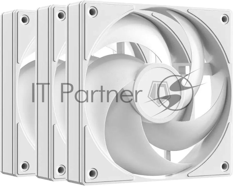 Вентилятор для корпуса ID-COOLING AS-120-W TRIO (3 pcs, 120mm, 2000rpm, 58.0 CFM, 27.2 дБ, PWM 4-pin, white) (AS-120-W TRIO)