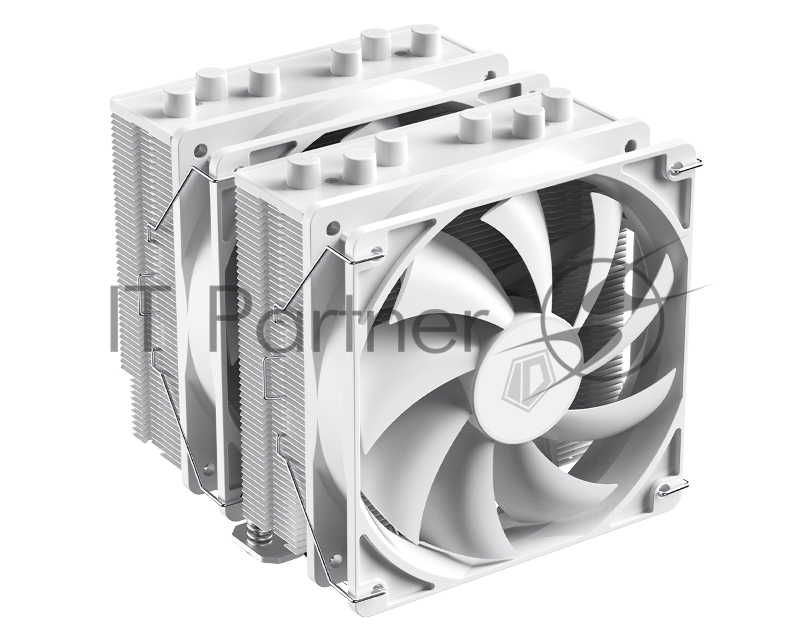 Вентилятор для процессора ID-COOLING SE-206-XT White Socket AM4/AM5/115x/1200/1700, 120mm, 1800rpm, 35.2 дБ, 250W, PWM 4-pin, Al-Cu (SE-206-XT White)