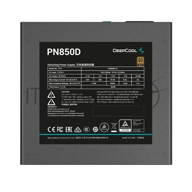 Блок питания ATX 850W 80PLUS GOLD PN850D DEEPCOOL