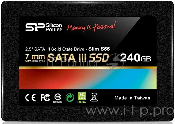 SSD диск 240ГБ 2.5 Silicon Power S55 SP240GBSS3S55S25 (SATA III)