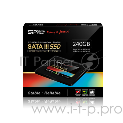 SSD диск 240ГБ 2.5 Silicon Power S55 SP240GBSS3S55S25 (SATA III)