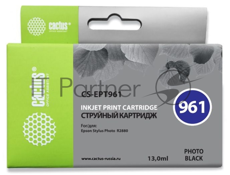 Картридж струйный Cactus CS-EPT961 фото черный для Epson Stylus Photo R2880 (13мл)