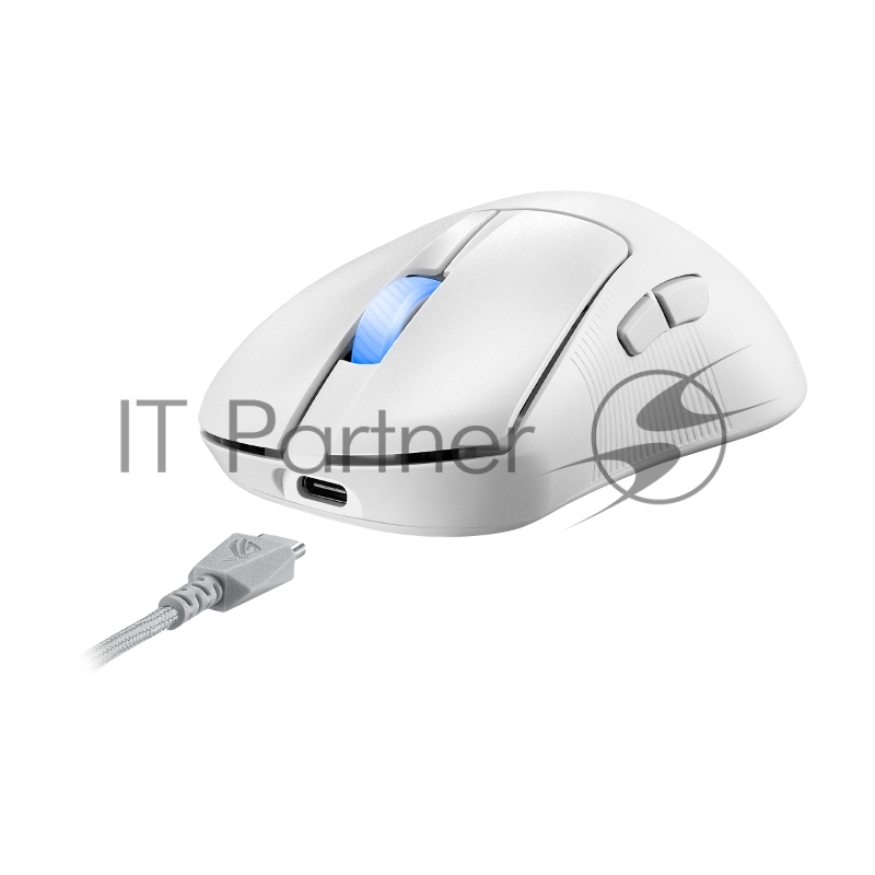 Мышь беспроводная/проводная ASUS ROG Keris II Ace белый, 42000 dpi, радиоканал, Bluetooth, USB, кнопки - 6