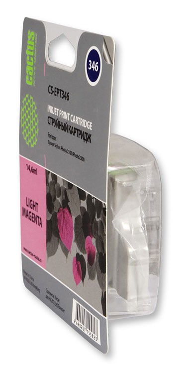 Картридж струйный Cactus CS-EPT346 светло-пурпурный для Epson Stylus Photo 2100 (14.6мл)