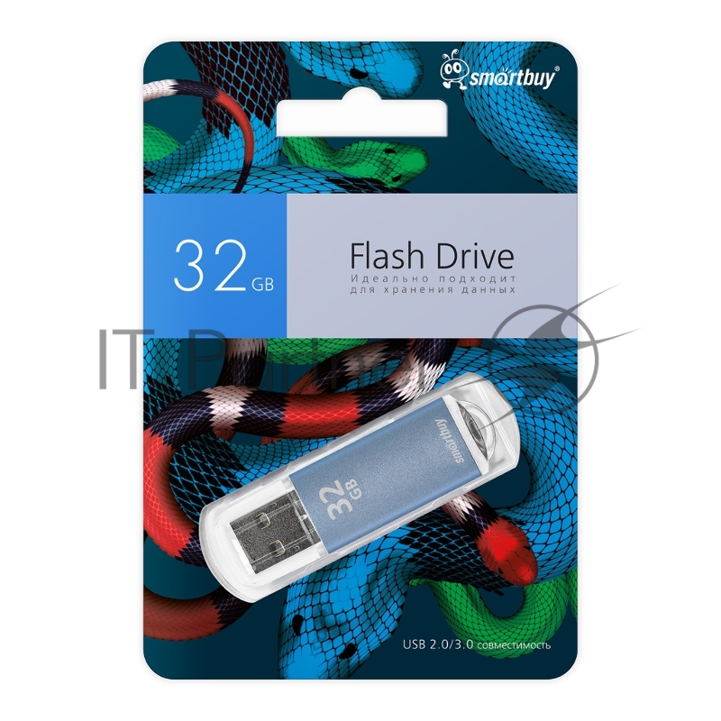Флеш-память USB 2.0 Smartbuy 32GB V-Cut Blue Snake Edition (SB32GBVCBSN)