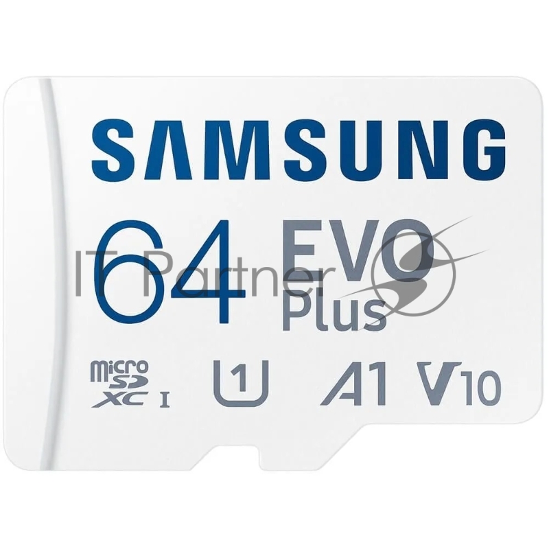 Флеш карта microSDXC 64Gb Samsung EVO Plus (R/W 160/90 Mb/s, adapter) (MB-MC64SA/APC)