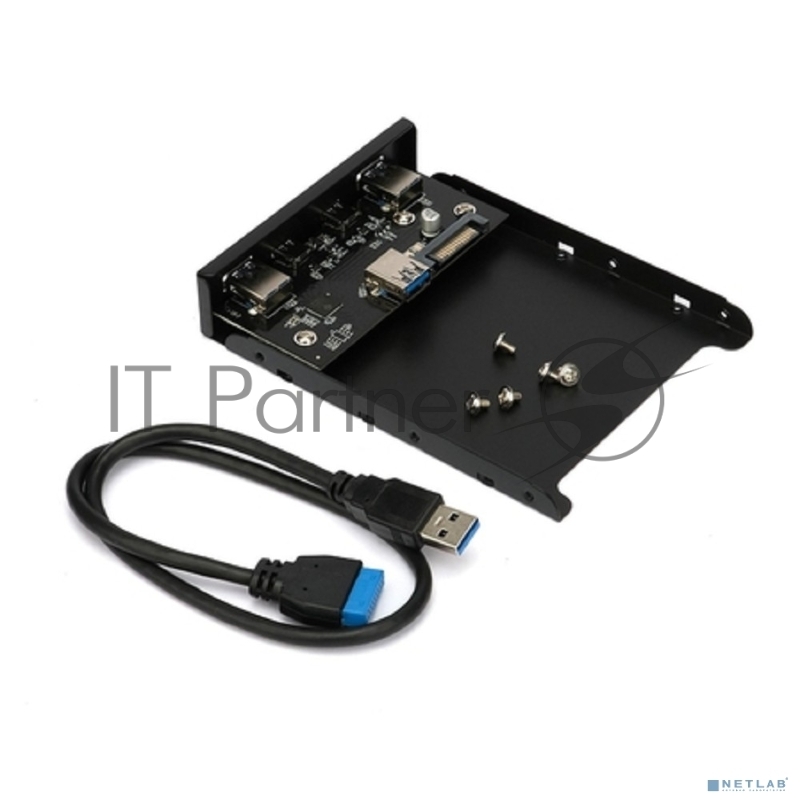 Планка USB 3.0 на переднюю панель 3.5 Gembird, FP3.5-USB3-2A2C, 2xUSB-A 3.0 + 2xType-C