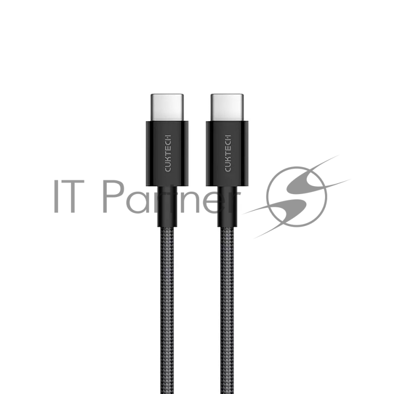 USB кабель CukTech Type-C to Type-C braided cable(1.5m)3A 60W black CTC315P