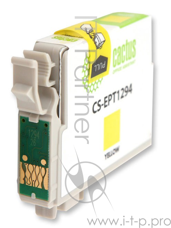 Картридж струйный Cactus CS-EPT1294 желтый для Epson Stylus Office B42/BX305/BX305F (10ml)
