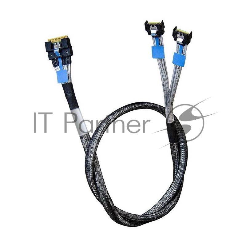 Кабель Amphenol RMC38-0824,, Slimline SAS x8 74P -TO- 2x MCIO x4 38P , 85 Ohm, L:80cm