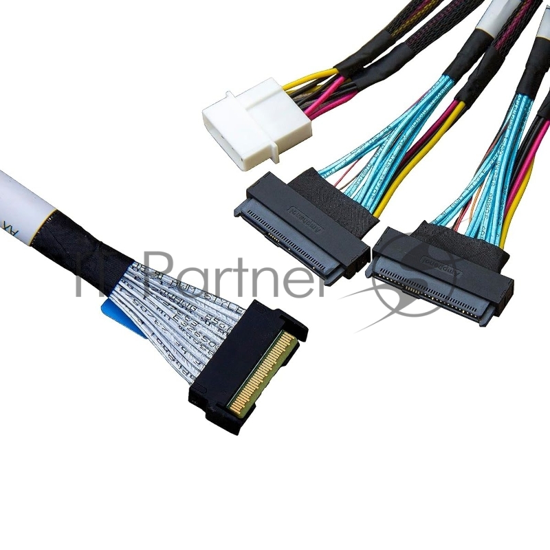 Кабель Amphenol RMC74-2464 Cable MCIO x8 74P (прямой Straight Type) -TO- 2* U.2 (SFF-8639) , L:80cm (CMC239)
