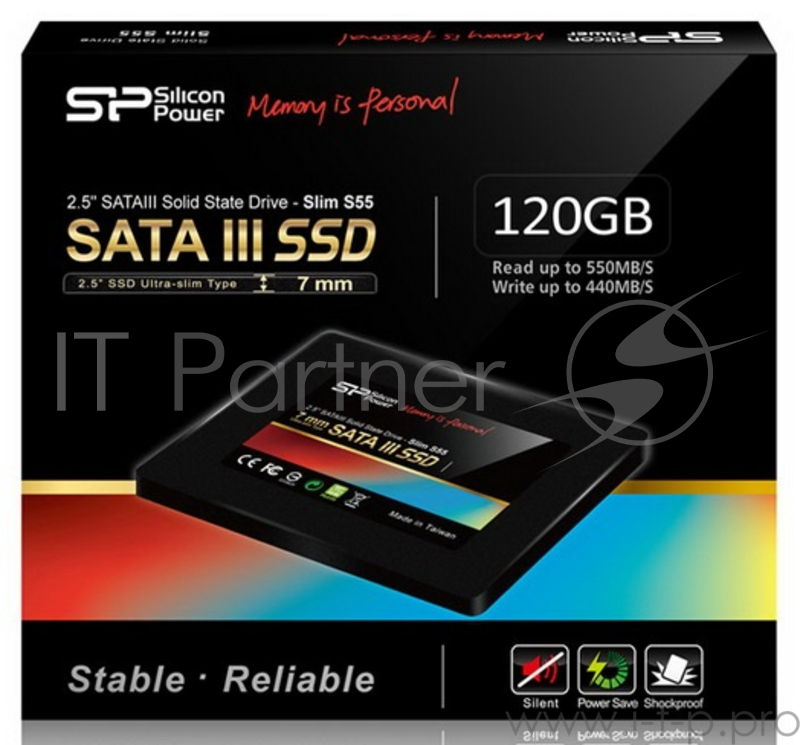 SSD диск 120ГБ 2.5 Silicon Power S55 SP120GBSS3S55S25 (SATA III)