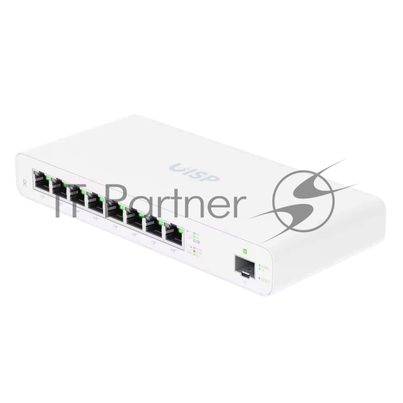 Маршрутизатор Ubiquiti UISP Router 2 ядра (880 МГц), 8х 1G RJ45, 1х SFP, раздача PoE 110 Вт