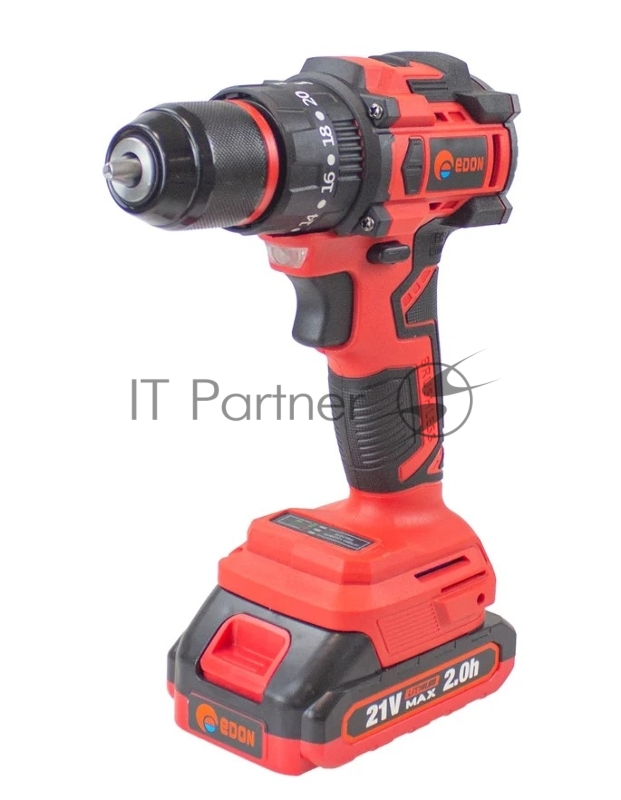 Дрель-шуруповерт аккумуляторная ударная EDON UAD-21PBL (2 АКБ*2Ач+ЗУ, 21В, 40Нм, кейс)