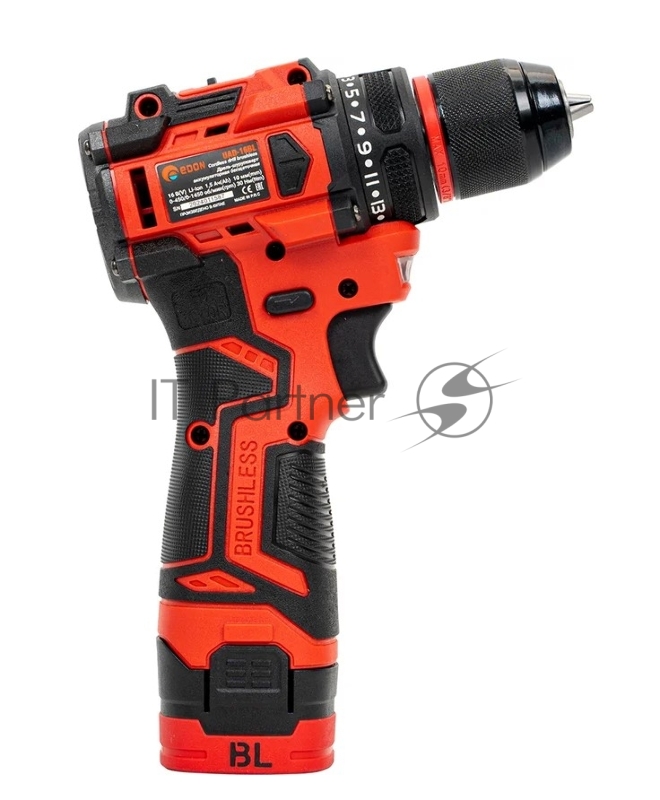 Дрель-шуруповерт аккумуляторная EDON UAD-16BL (2 АКБ*1,5Ач+ЗУ, 16В, 30Нм, кейс)