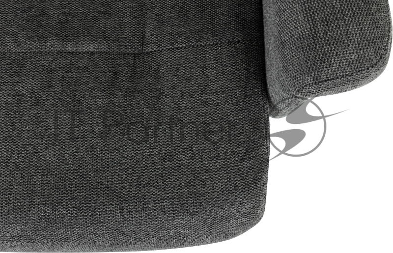 Кресло для дома Бюрократ _Baron с пуфом серый металл черный крестов. (_BARON/GREY)