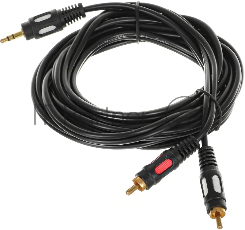 Кабель-переходник акустический Premier 5-134 Jack 3.5 (m)/2хRCA (m) 3м. позолоч.конт. черный (5-134 3.0)