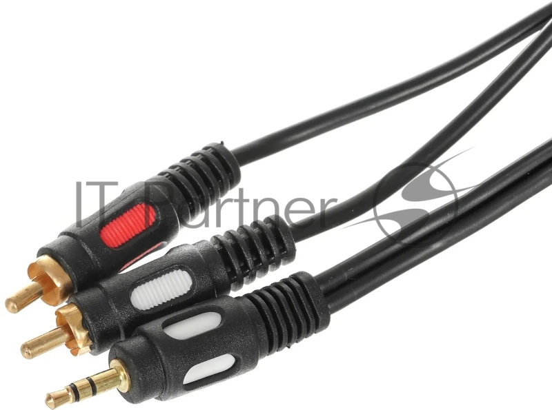 Кабель-переходник акустический Premier 5-134 Jack 3.5 (m)/2хRCA (m) 3м. позолоч.конт. черный (5-134 3.0)