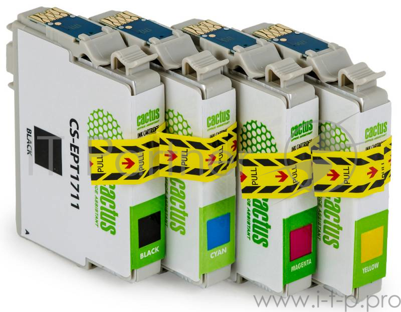 Картридж струйный Cactus CS-EPT1711 черный для Epson Expression Home XP-33/103/203/207/303 (14,6ml)