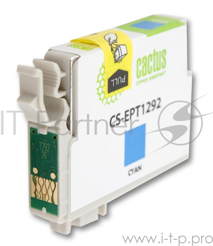 Картридж струйный Cactus CS-EPT1292 голубой для Epson Stylus Office B42/BX305/BX305F (10ml)