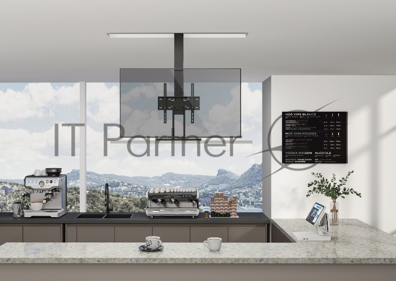 Кронштейн для телевизора Cactus CS-STM-7844 черный 32-55 макс.45кг напольный (моторизованный лифт)