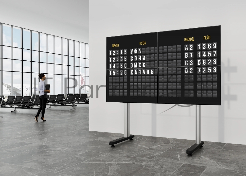 Стойка для телевизора Cactus CS-FS-TV4-PRO черный 32-70 макс.50кг напольный мобильный