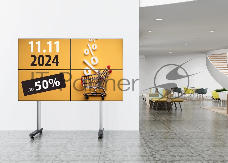 Стойка для телевизора Cactus CS-FS-TV4-PRO черный 32-70 макс.50кг напольный мобильный