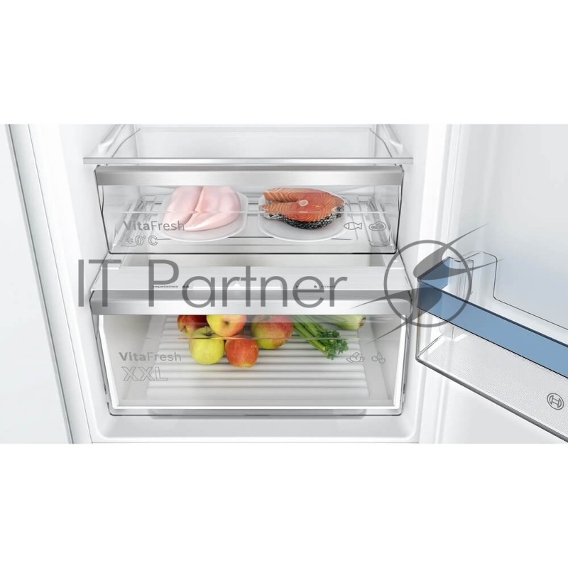 Serie 4, Встраиваемый холодильник, техника плоских шарниров, SN-ST, Объем 260 (184+76)л, NoFrost,LED-освещение, SuperFreeze, VitaFresh XXL