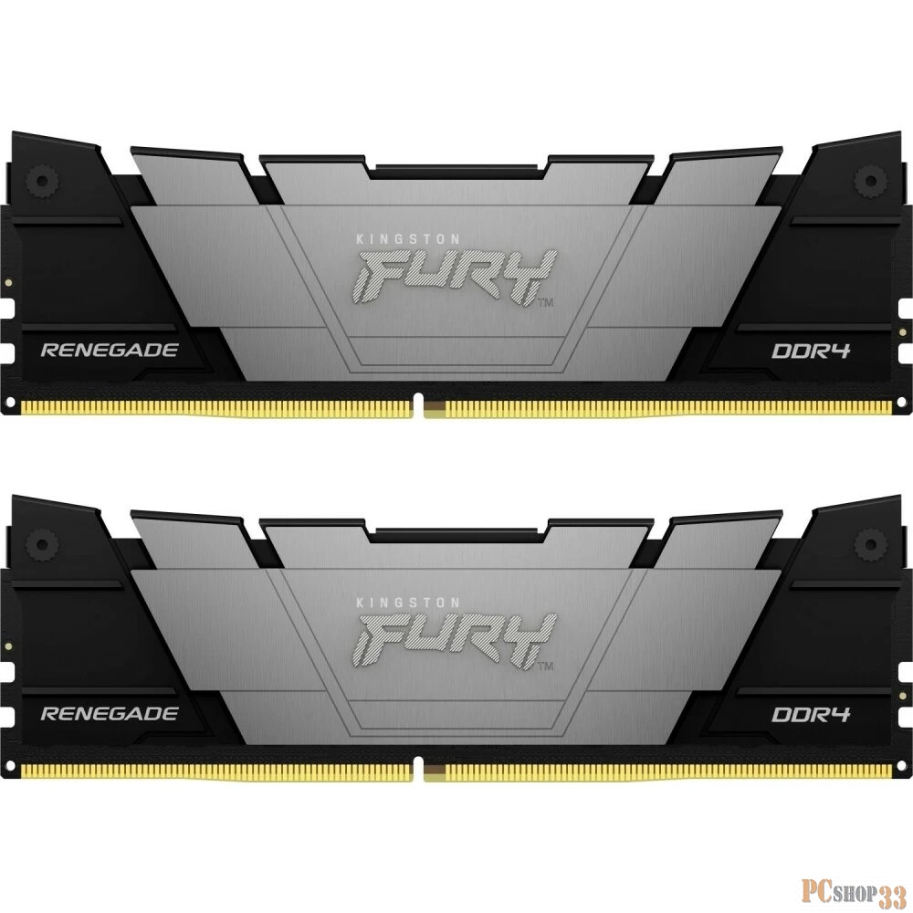 Память оперативная/ Kingston 32GB 4000MT/s DDR4 CL19 DIMM (Kit of 2) 1Gx8 FURY Renegade Black