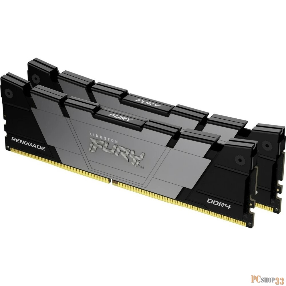Память оперативная/ Kingston 32GB 4000MT/s DDR4 CL19 DIMM (Kit of 2) 1Gx8 FURY Renegade Black