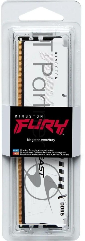 Память оперативная/ Kingston 32GB 5200MT/s DDR5 CL36 DIMM FURY Beast White EXPO