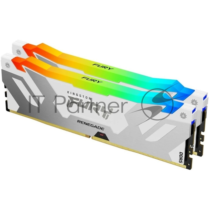 Память оперативная/ Kingston 64GB 6000MT/s DDR5 CL32 DIMM (Kit of 2) FURY Renegade RGB White XMP