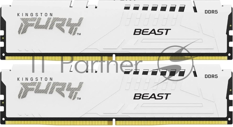 Память оперативная/ Kingston 64GB 6000MT/s DDR5 CL40 DIMM (Kit of 2) FURY Beast White XMP